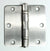 3 1/2" x 3 1/2"  with 1/4" Radius Corner Residential Ball Bearing Hinges - Multiple Finishes - Sold in Pairs - Residential Ball Bearing Hinges Satin Nickel - 1