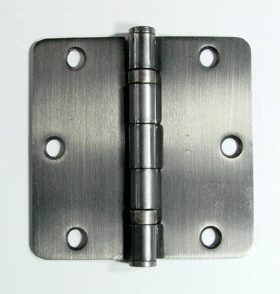 3 1/2" x 3 1/2"  with 1/4" Radius Corner Residential Ball Bearing Hinges - Multiple Finishes - Sold in Pairs - Residential Ball Bearing Hinges Antique Nickel - 5