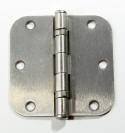 3 1/2" x 3 1/2"  with 5/8" Radius Corner Satin Nickel Residential Ball Bearing Hinges - Sold in Pairs - Residential Ball Bearing Hinges 