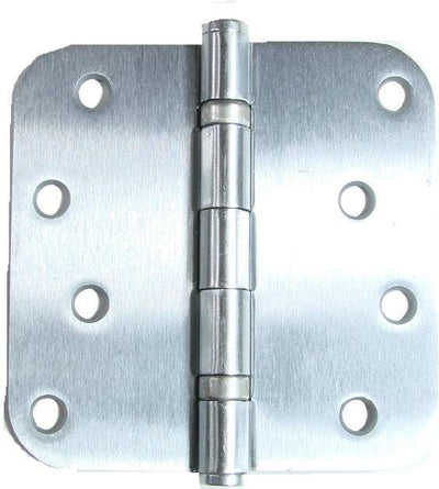 4" x 4" with 5/8" radius corners Residential Ball Bearing Hinges - Multiple Finishes - Sold in Pairs - Residential Ball Bearing Hinges Satin Chrome - 8