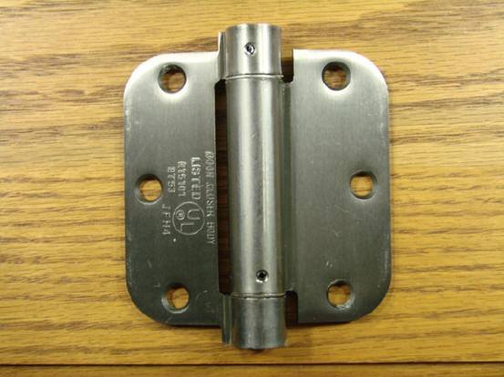 3 1/2" x 3 1/2" Spring Hinges with 5/8" radius corner - Multiple Finishes Available - Sold in Pairs - Residential Spring Hinges Antique Nickel - 7