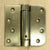 4" x 4" Spring Hinges with square and 5/8" radius corner Antique Brass finish - Sold in Pairs - Residential Spring Hinges