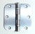 3 1/2" x 3 1/2" with 5/8" radius Residential Ball Bearing Hinges - Multiple Finishes - Sold in Pairs -  Satin Chrome - 6