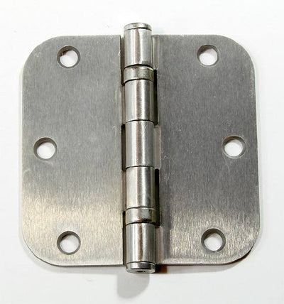 3 1/2" x 3 1/2" with 5/8" radius Residential Ball Bearing Hinges - Multiple Finishes - Sold in Pairs -  Satin Nickel - 1