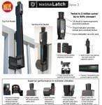 Safety Gate Latch - Vertical Pull - Black  ML3VPKA - Safety Gate Latches  - 3