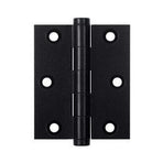 Solid Brass Screen Door Hinges Flat Black Finish - 3" X 2.5" - 2 Pack