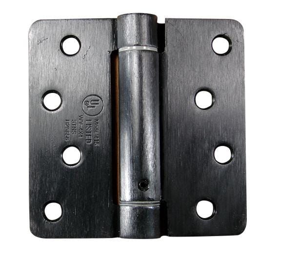 Spring Loaded Hinges - Oil Rubbed Bronze - 4" with 1/4" Radius - 2 Pack