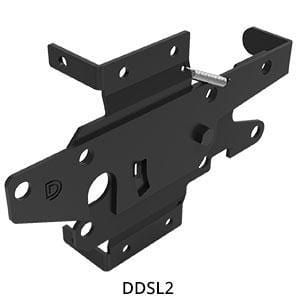 Gate Hinges And Hardware - Black Stainless Steel Post Latch - 2 Sided Locking - For Gate Gap 3/4" - 1 1/2" - For Vinyl Or Wood Gates