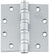 Heavy Weight 4 Ball Bearing  Stainless Steel Hinges Full Mortise - Commercial - Multiple Sizes - Sold in Sets of 3 - Stainless Steel Hinges, Commercial Ball Bearing 4.5 inch x 4 inch - 1