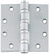 Heavy Weight 4 Ball Bearing  Stainless Steel Hinges Full Mortise - Commercial - Multiple Sizes - Sold in Sets of 3 - Stainless Steel Hinges, Commercial Ball Bearing 5 inch x 4 inch - 3