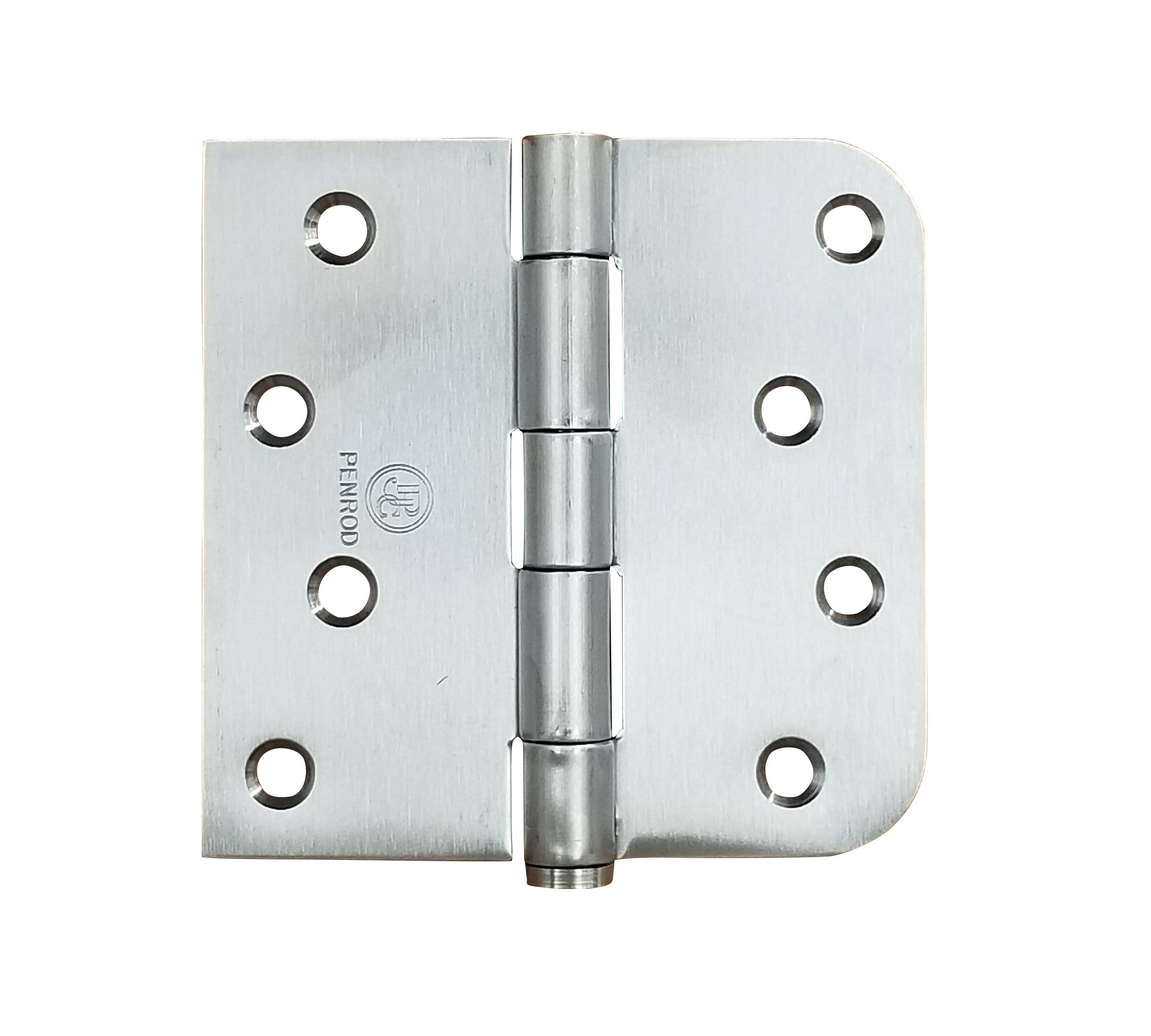 Stainless steel 4x4 hinges with 5/8" square corners, reversible design, removable pins, rust resistant, 2 pack.