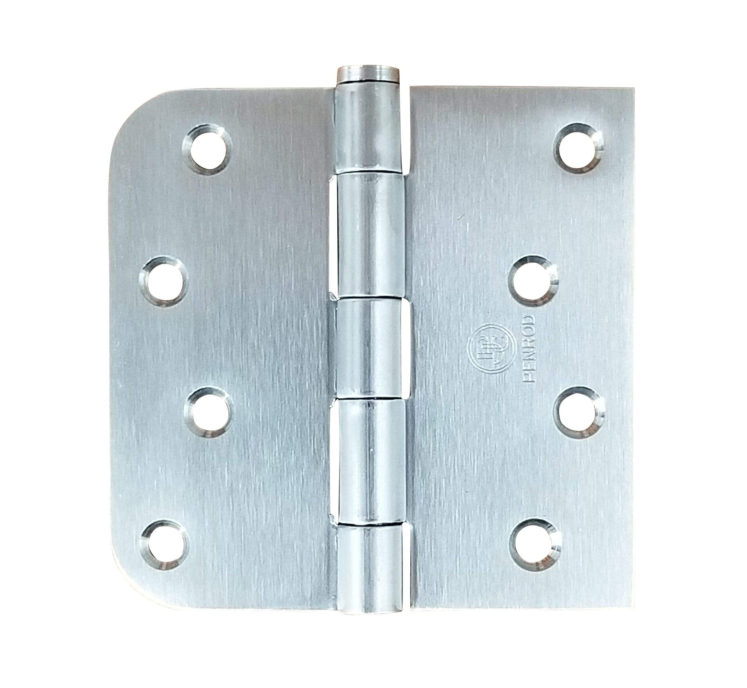 Stainless steel 4x4 inch hinge with 5/8 inch square corners, reversible design, removable pins, rust resistant, 2 pack.
