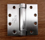 Commercial Stainless Steel Spring Hinges - 4 1/2" Square - 2 Pack
